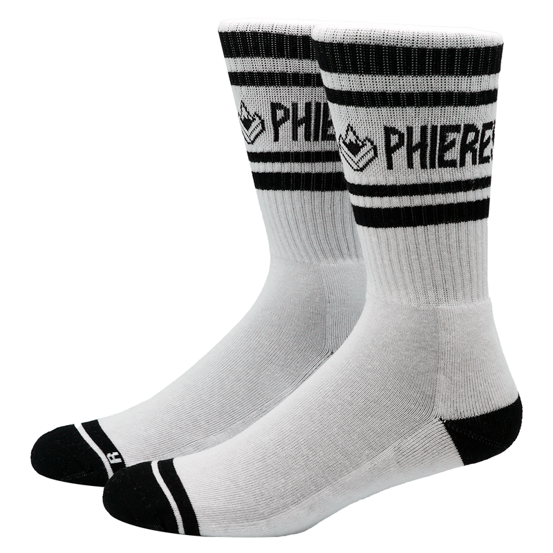 Doubleph Sock - Phieres - White Black - Socken