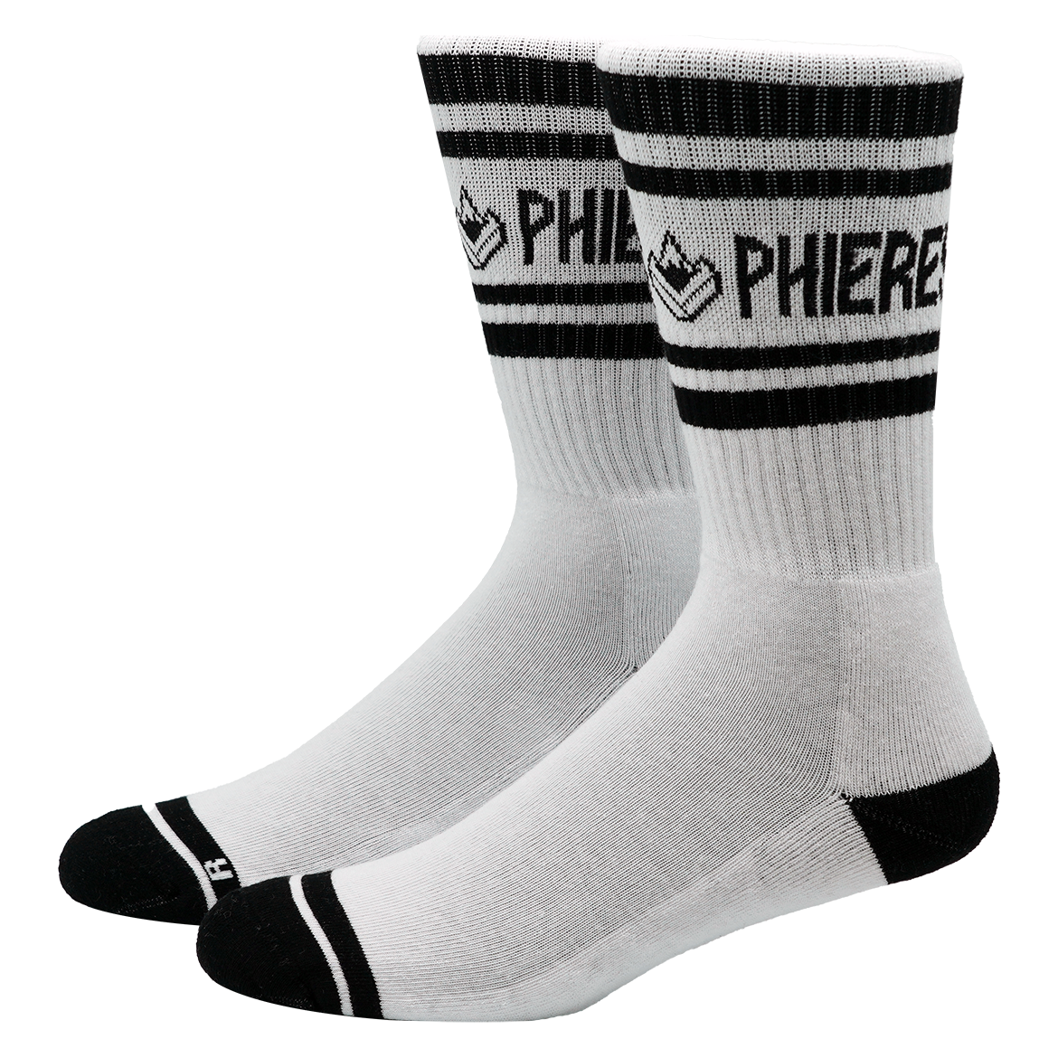 Doubleph Sock - Phieres - White Black - Socken