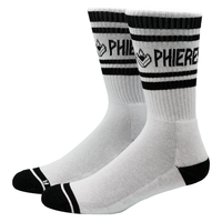 Doubleph Sock - Phieres - White Black - Socken