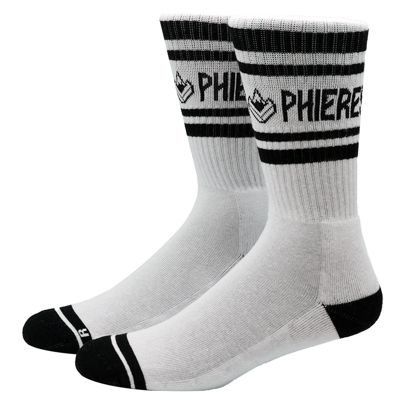 Doubleph Sock - Phieres - White Black - Socken