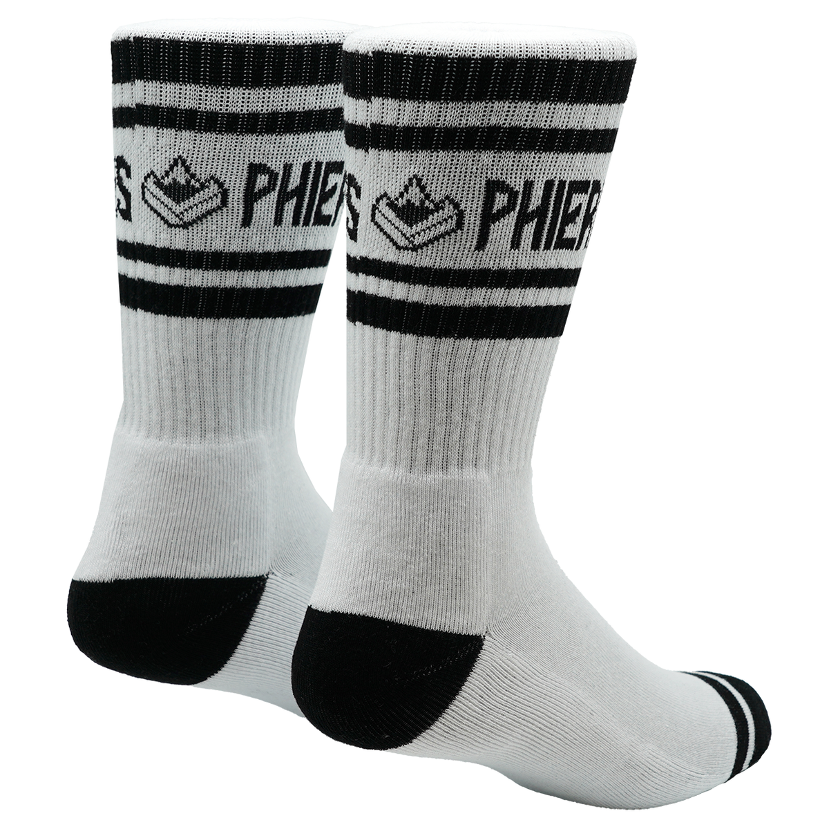 Doubleph Sock - Phieres - White Black - Socken