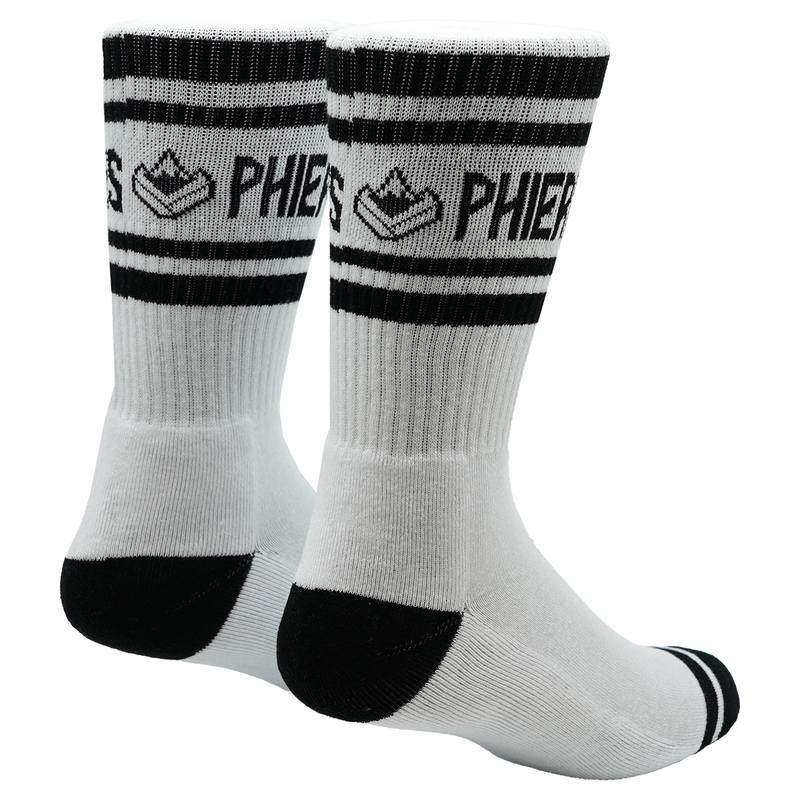 Doubleph Sock - Phieres - White Black - Socken