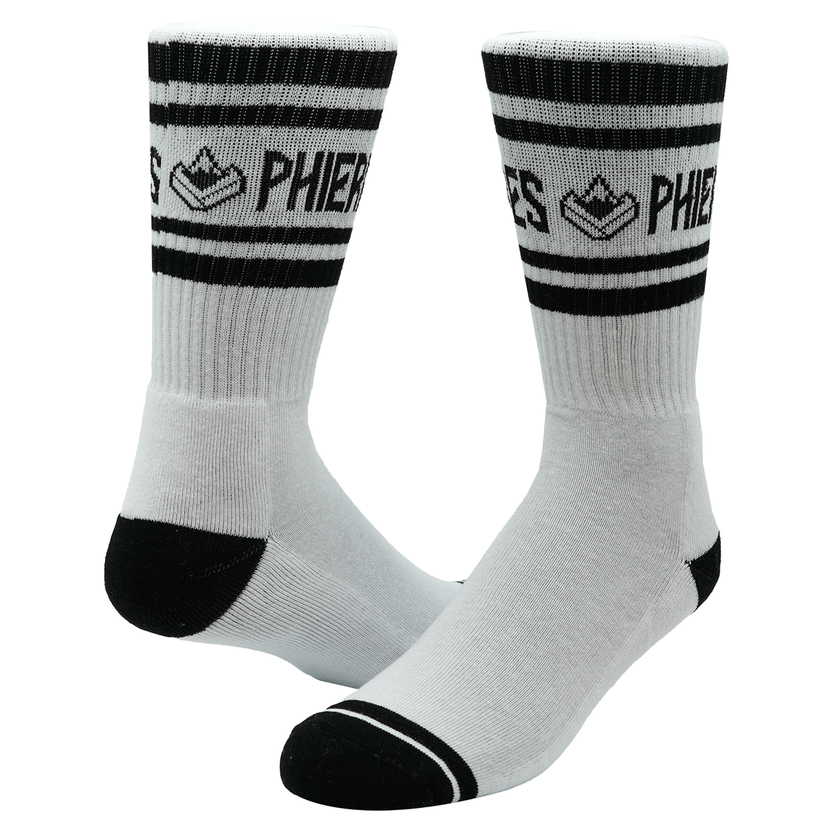 Doubleph Sock - Phieres - White Black - Socken
