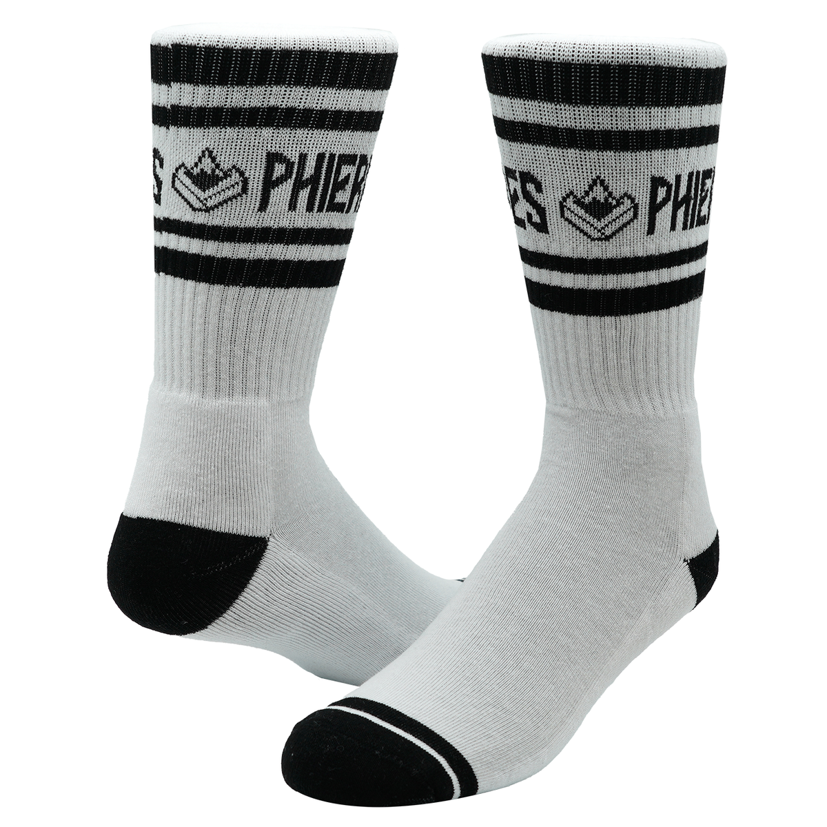 Doubleph Sock - Phieres - White Black - Socken