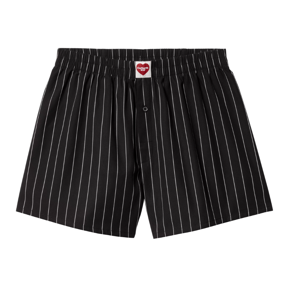 Cotton Boxer Seaton Stripe, Black Bild 1