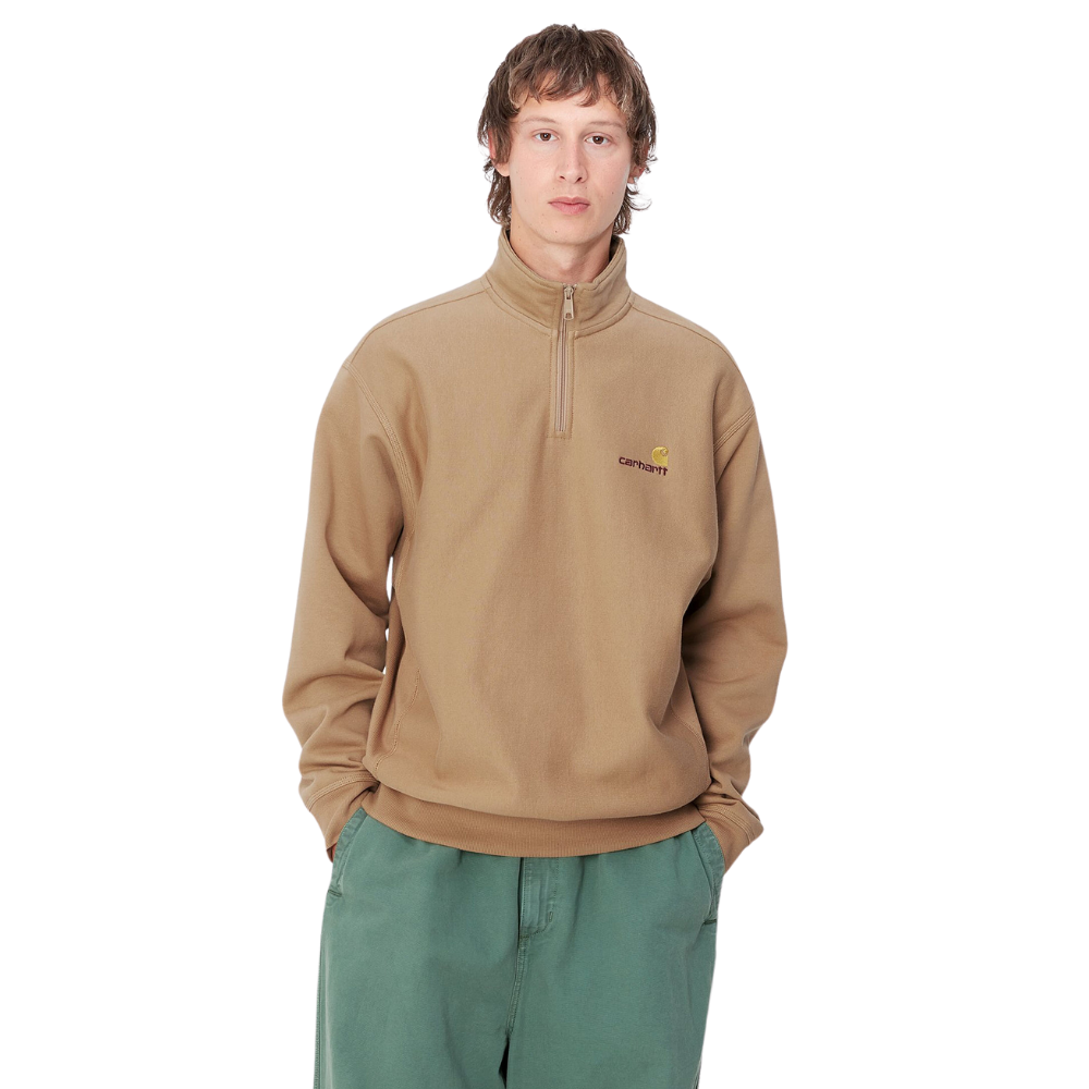 Half Zip American Script Sweat Peanut Bild 1