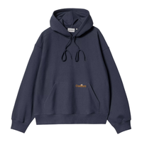 Hooded Label Script Sweat Blue Bild 1