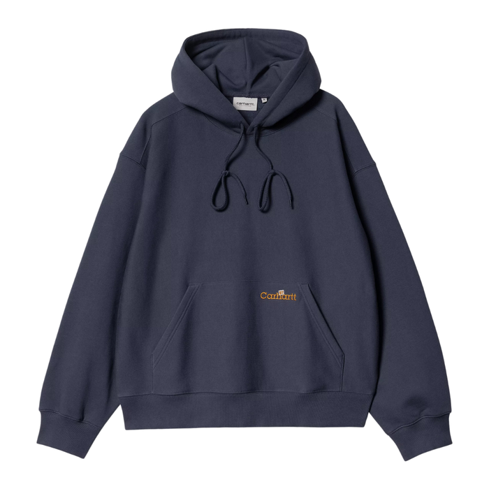 Hooded Label Script Sweat Blue Bild 1