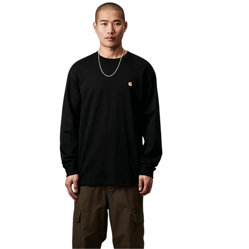 L/S Chase T-Shirt Black/Gold Bild 4