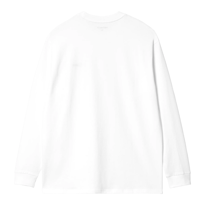 L/S Script Embroidery T-Shirt White / Black Bild 2