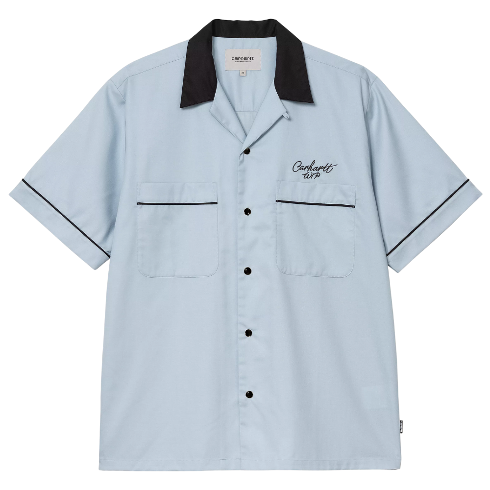 S/S Bowl Shirt Blue Fog / Black Bild 1