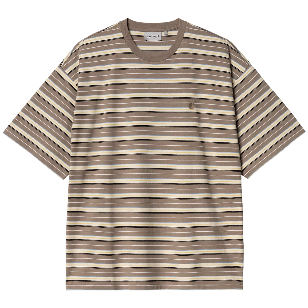S/S Nathan T-Shirt Nathan Stripe, Branc Bild 1