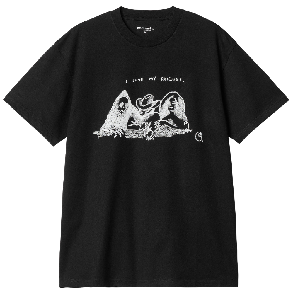 S/S Pepe Friends T-Shirt Black / White Bild 1