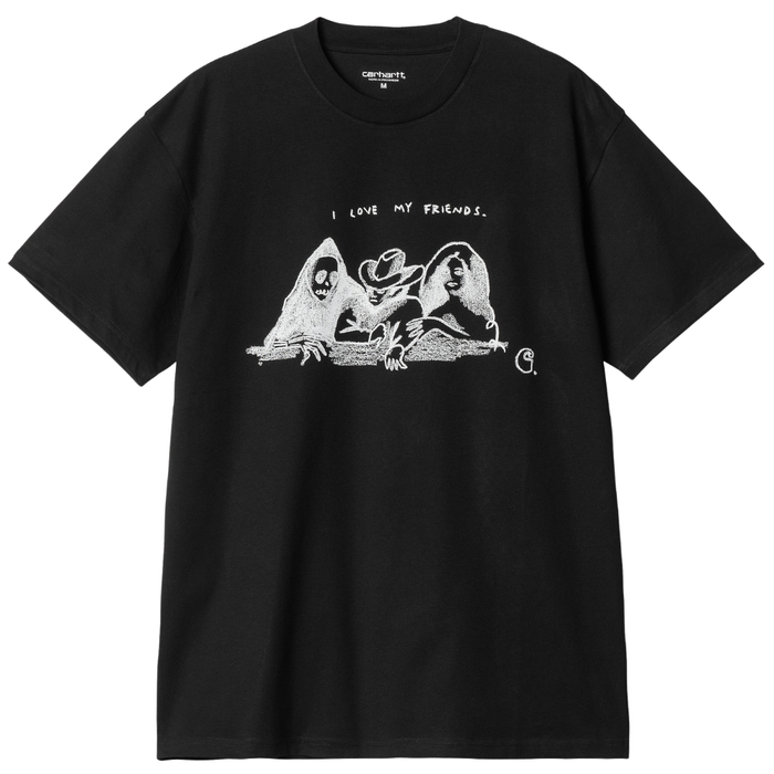 S/S Pepe Friends T-Shirt Black / White Bild 1