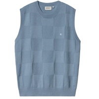 W Checker Vest Sweater Frosted Blue Bild 1