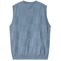 W Checker Vest Sweater Frosted Blue Bild 2