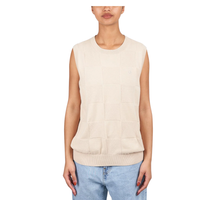 W Checker Vest Sweater Fleur De Sel Bild 1