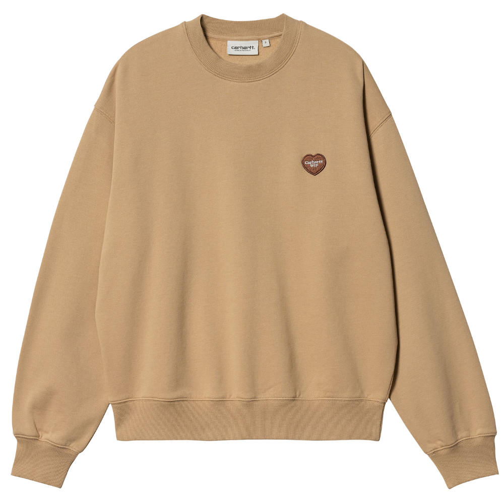 W Heart Patch Sweat Dusty H Brown Bild 1