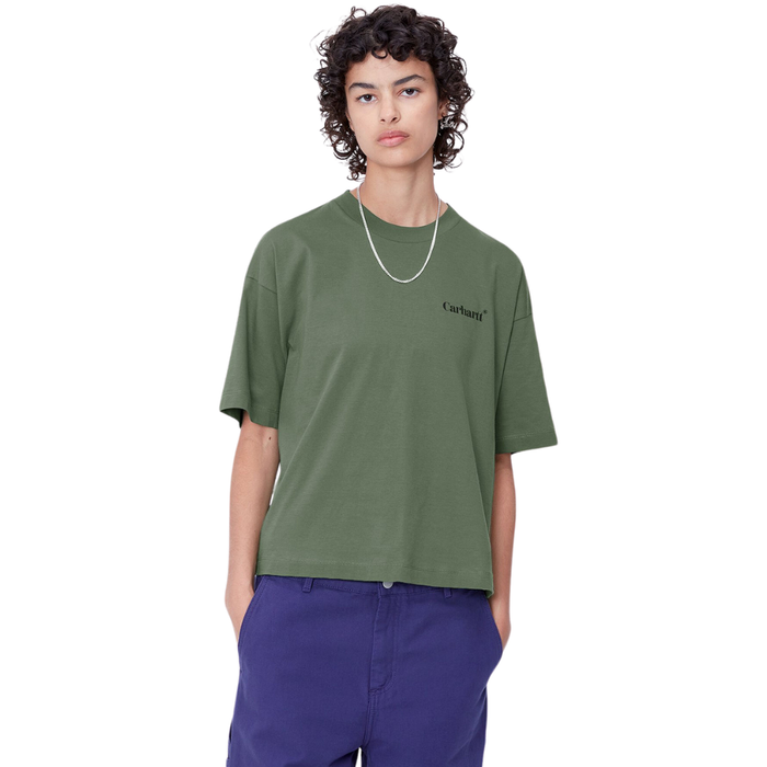 W S/S Fold Leo T-Shirt Duck Green Bild 1