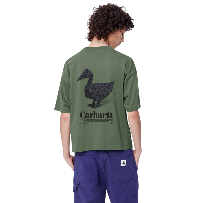 W S/S Fold Leo T-Shirt Duck Green Bild 2