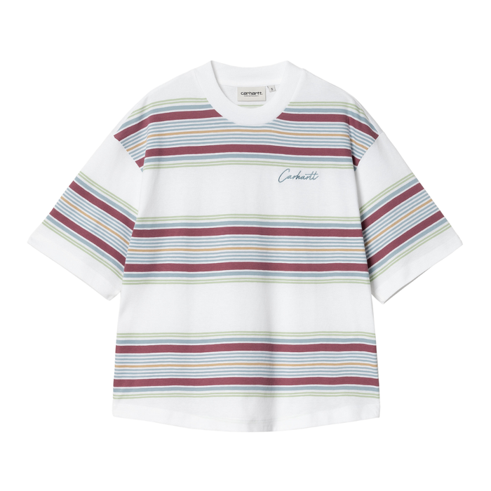 W S/S Snyder T-Shirt Snyder Stripe White Bild 1