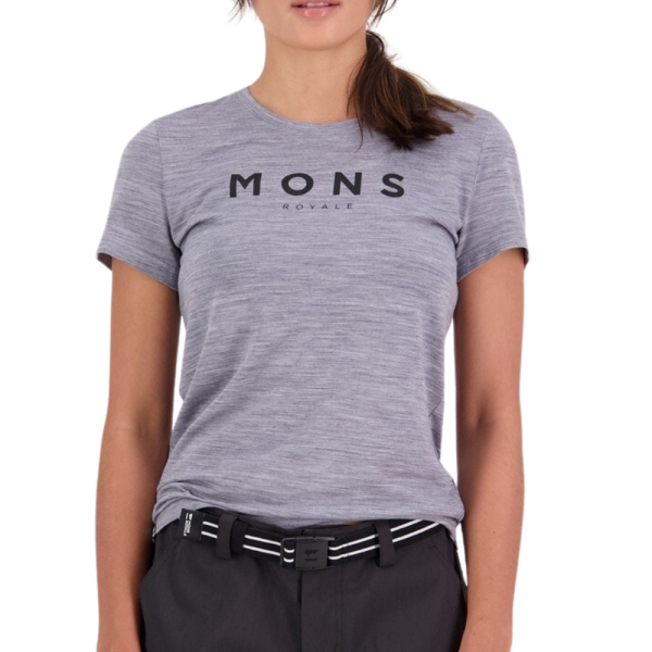 Mons Royale - Icon Merino Air-Con Tee - Grey Heather - Outdoor-Shirt  Kurzarm
