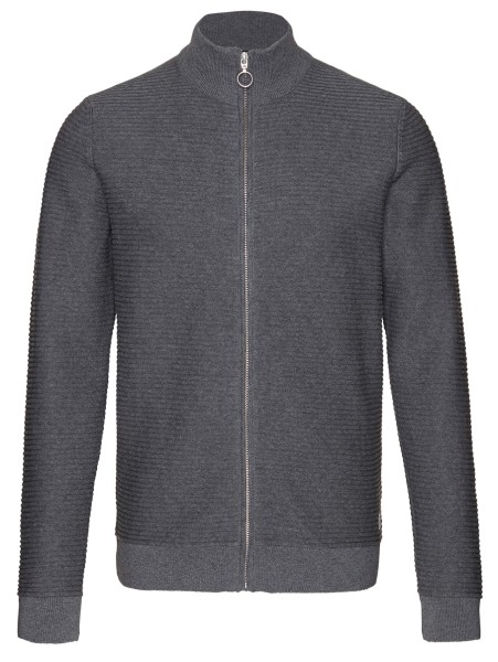 Fritz Ottomane - Armed Angles - Herren - Mid Grey Melange - Streetwear - Sweater und Strick - Sweaters - Zip Crew