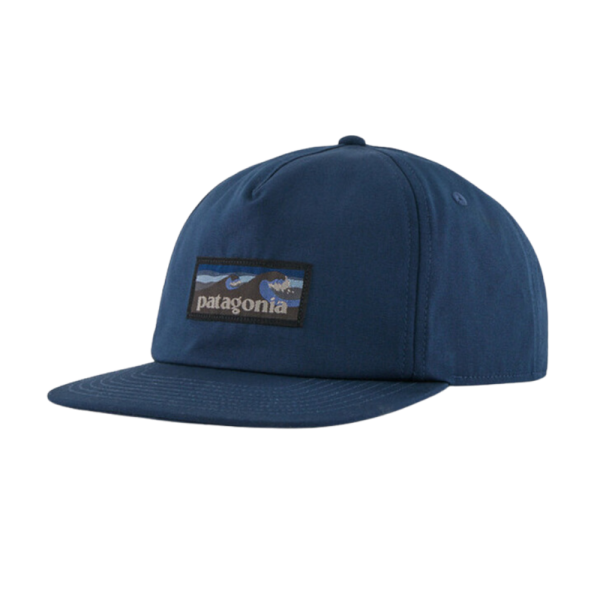Patagonia - Boardshort Label Funfarer Cap - Cliffs and Waves: Utility Blue - Fitted Cap