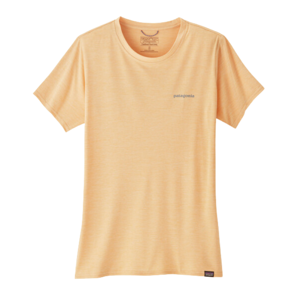 Patagonia - Ws Cap Cool Daily Graphic Shirt - Waters - Boardshort Logo: Sandy Melon X-Dye - Outdoor-Shirt