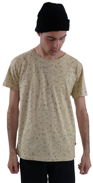 BN-SquareNOblock Tee T-Shirt - BenonConform - Natur/Pale Khaki/Pri - T-Shirt