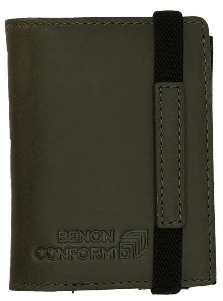 Benosimple - Benon Conform - Vintage Grey - Ledergeldtasche