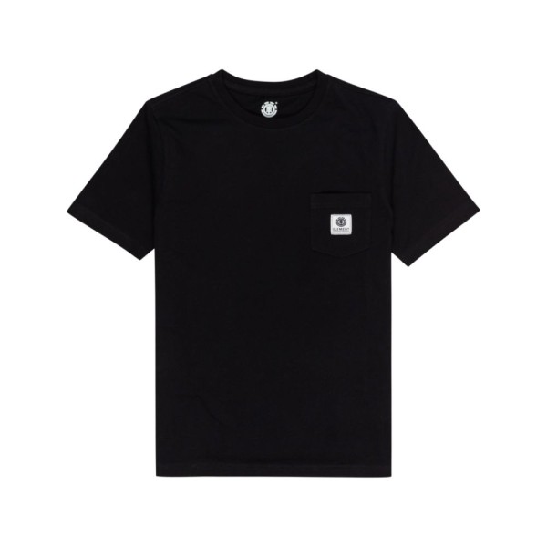 Element - BASIC POCKET LABEL - FLINT BLACK - Streetwear - Shirts und Tops - T-Shirts - T-Shirt