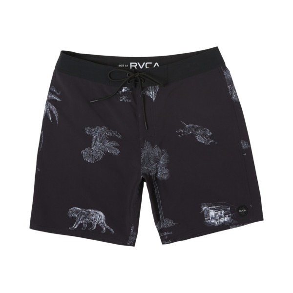 RVCA - VA PIGMENT TRUNK - BLACK/WHITE - Swimshort Men