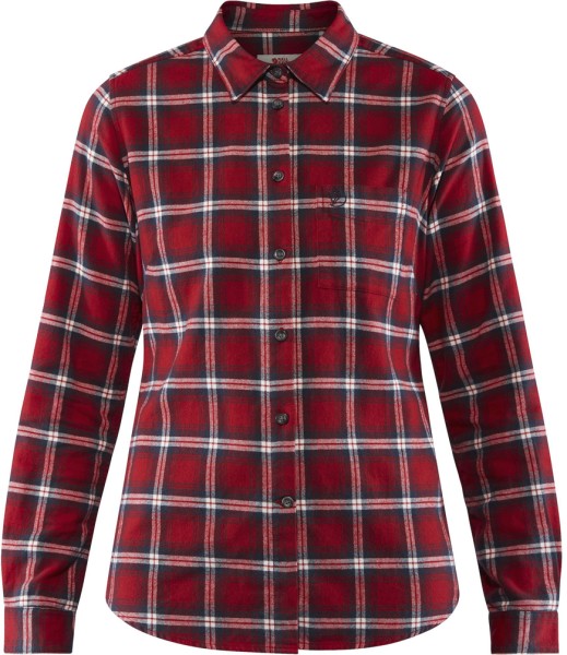 Fjällräven - Övik Flannel Shirt W - deep red - Streetwear - Polos und Hemden - Hemden - Langarmhemd