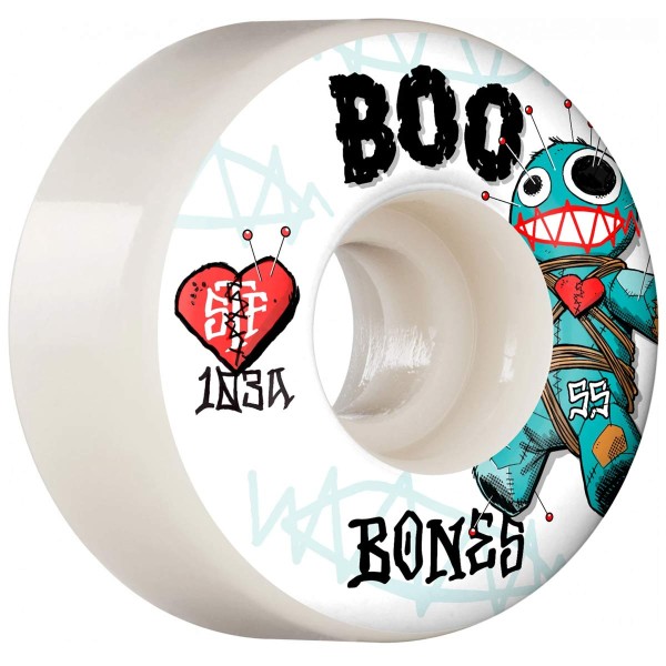Bones - STF Boo Johnson Voodoo 103A V4 Wide - White -  SB Rollen-Wheels