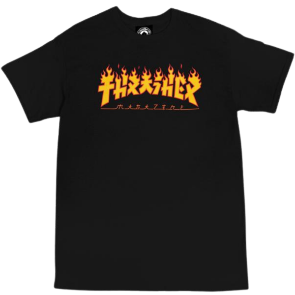 GODZILLA FLAME-Thrasher-Black-T-Shirt