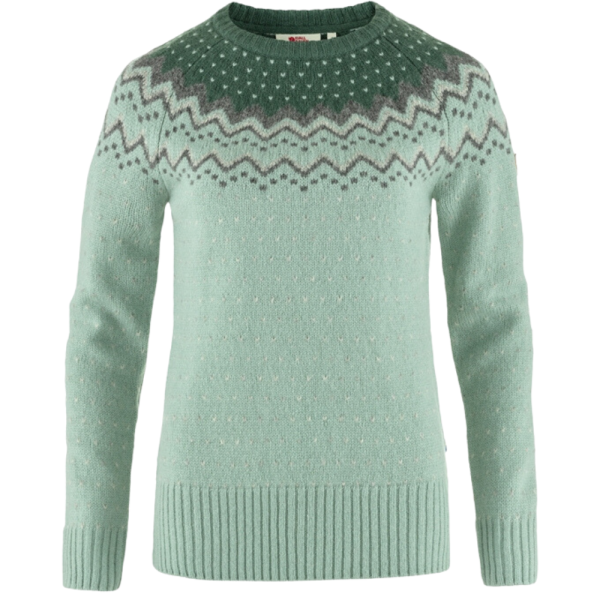 Fjällräven - Övik Knit Sweater W - Misty Green-Deep Pat - Pullover