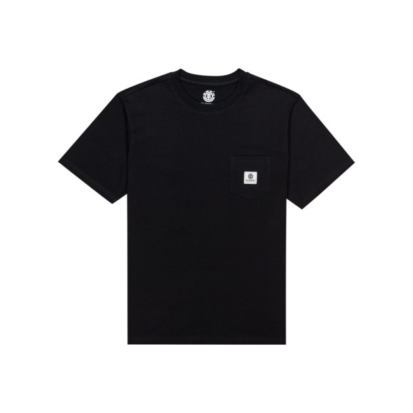 Element - BASIC POCKET LABEL SS - FLINT BLACK - T-Shirt
