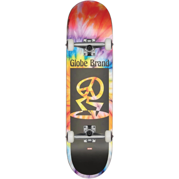 Globe - Peace Man Mid - Spiral Dye/Black - Complete Skateboard