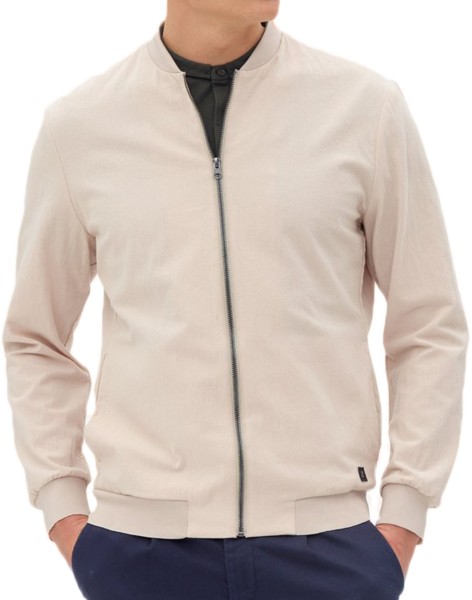 Cotton Bomber Jacket - Nowadays - 239 Almond Milk - Streetwear - Jacken - Wind und Übergangsjacken - Übergangsjacke