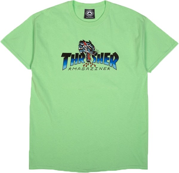Leopard Mag S/S - Thrasher - Mint - T-Shirt
