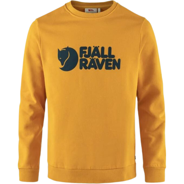 Fjällräven - Fjällräven Logo Sweater M - Mustard Yellow - Crew Sweater