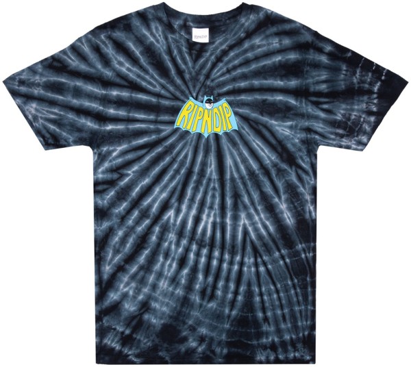 Catman Tee - RipnDip - black spiral tie dye - T-Shirt