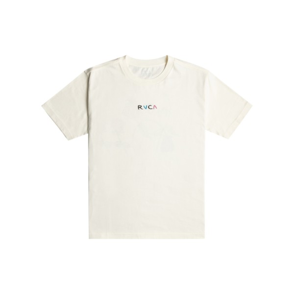 RVCA - FLOWER SKULL SS TEE - ANTIQUE WHITE - T-Shirt