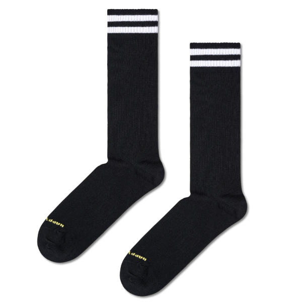 Happy Socks - Solid Sneaker Thin Crew Sock - Black - Socken