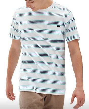 MN Chparral Stripe - Vans - Herren - White - Streetwear - Shirts & Tops - Shirts und Tops - T-Shirt