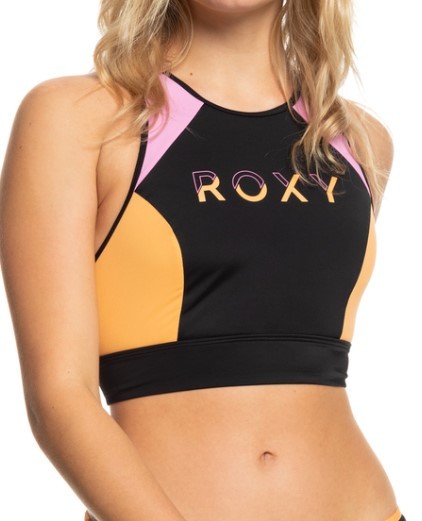 ROXY ACTIVE FULL SUPPORT BRA - Roxy - Anthracite - Bikini Tops