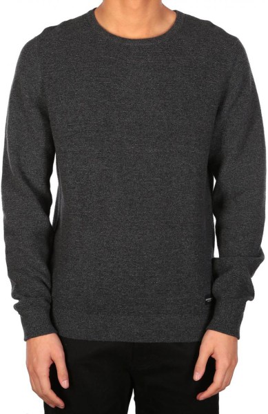 Iriedaily - Stripe Structure - Streetwear - Sweater und Strick - Sweaters - Crew Sweater - anthracite melange