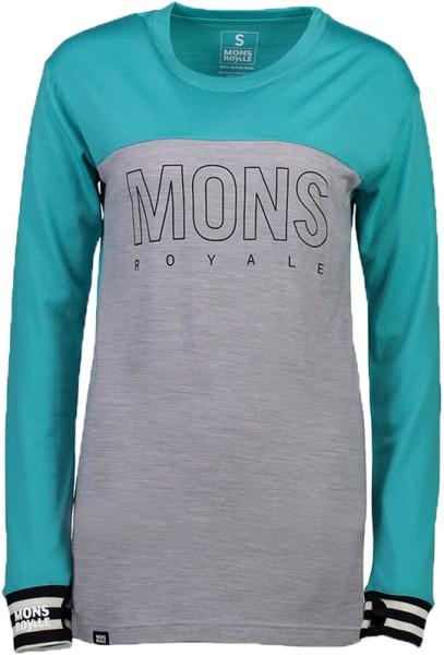 Mons Royale - Yotei BF Tech - Streetwear - Shirts & Tops - T-Shirts Langarm - tropicana/grey