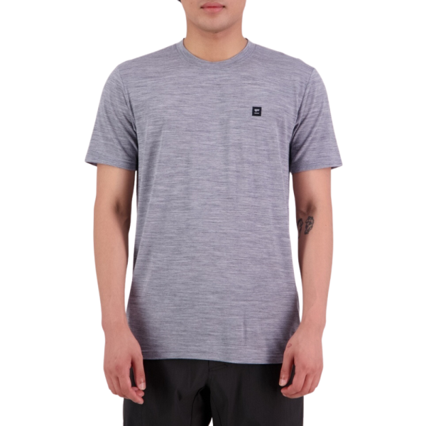 Mons Royale - Icon Merino Air-Con T-Shirt - Grey Heather - Outdoor-Shirt  Kurzarm